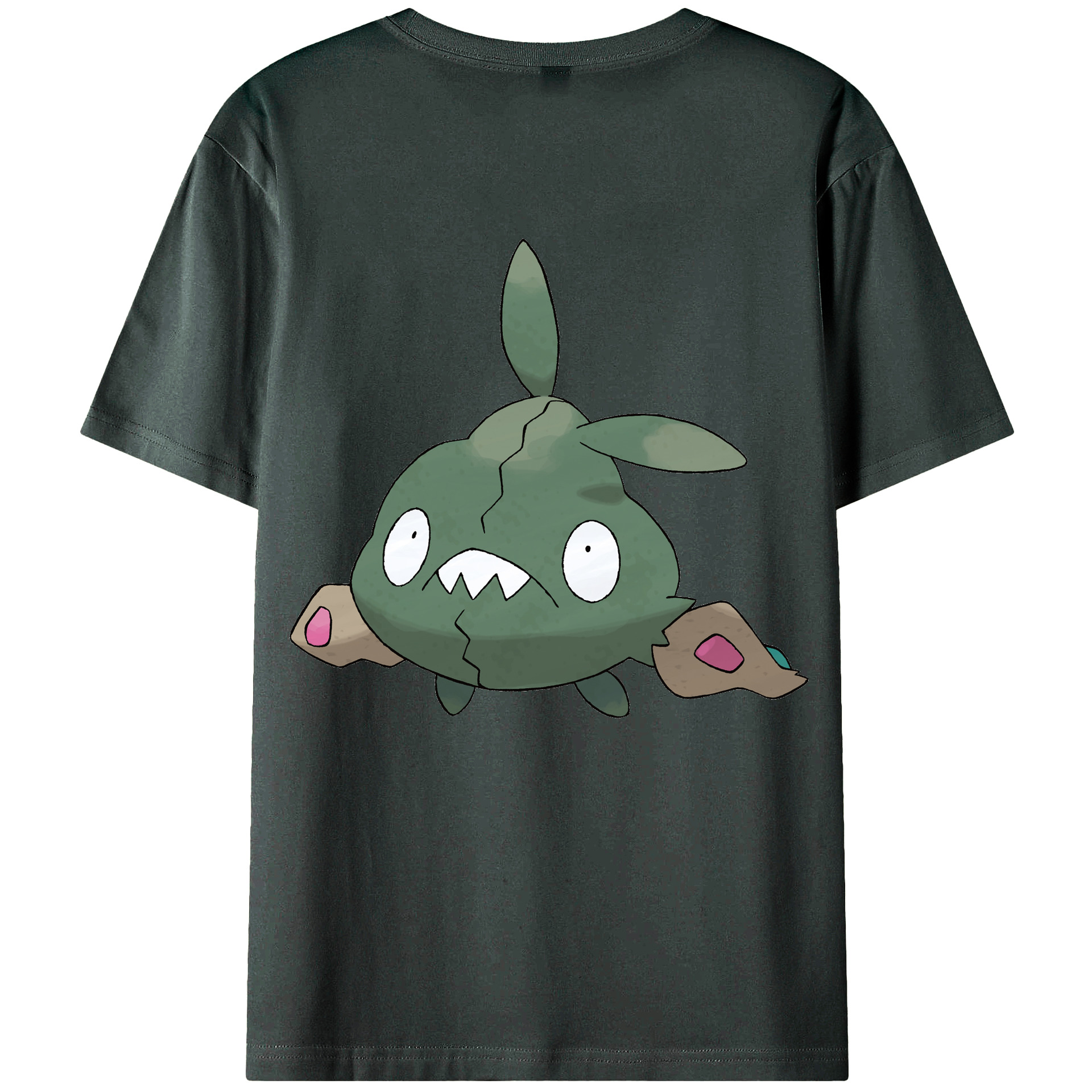 （画像用） ポケットモンスター Pokémon 綿100％ メンズ半袖Tシャツ（バックプリント） 通気性